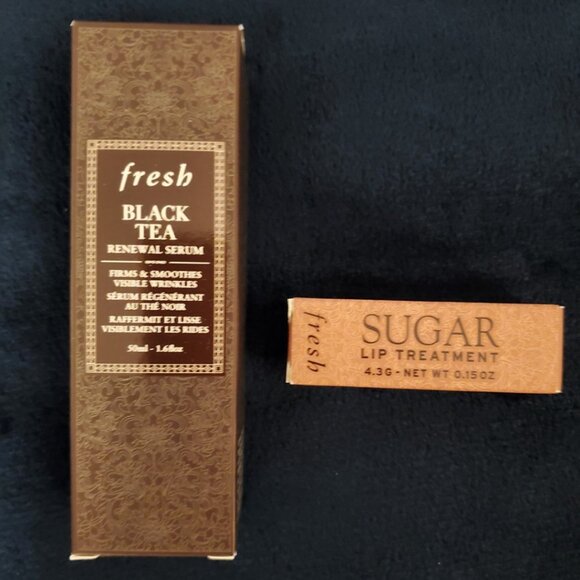 Fresh Black Tea Renewal Serum & Sugar Lip Treatment. New in box